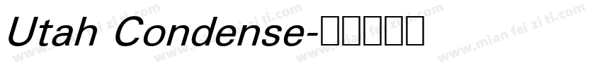 Utah Condense字体转换